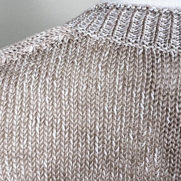 J.Crew Relaxed Cotton-Linen Blend Beach Sweater in beige XS - Picture 6 of 10